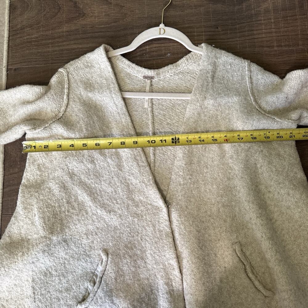 Free People Wool Blend Cardigan Sweater S Oversized Boho Hobo Bohemian Grunge‎ - Picture 6 of 8